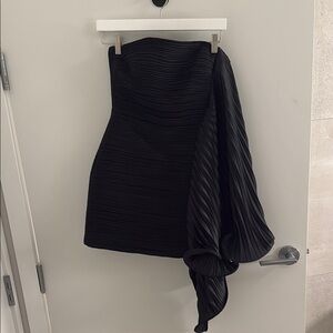 AMUR Black Strapless Mini Dress